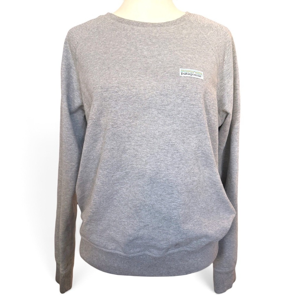Vintage Patagonia Women's Midweight Fleece Crew Sweatshirt - Gray - Medium -